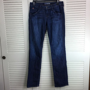 Hudson Jeans Straight Leg Dark Blue Denim